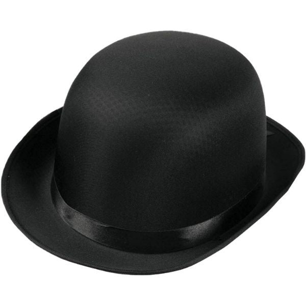 Satin Black Derby Hat