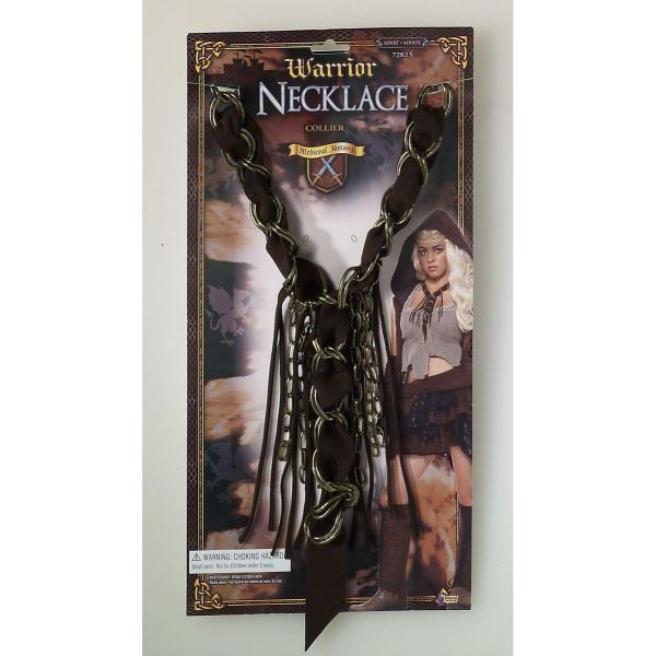 LEATHER/CHAIN WARRIOR NECKLACE