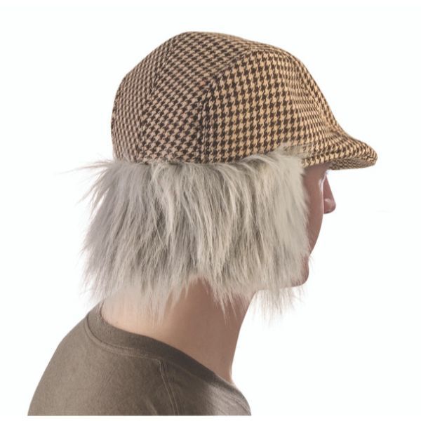 Adult Old Man Grey Hair Wig With Hat