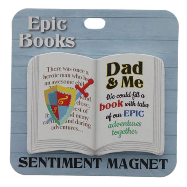 Dad & Me Book Sentiment Magnet