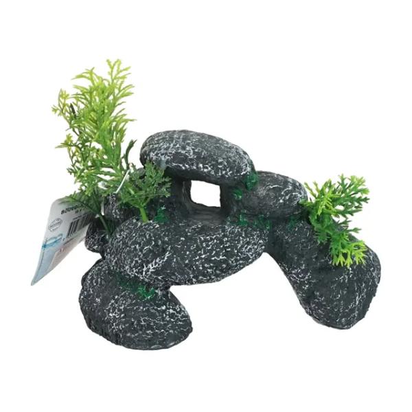 Dark Grey Boulder Decoration - 16cm x 12cm x 11cm