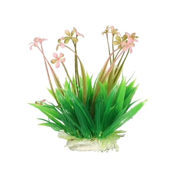 Grass With Flowers Decoration - 12cm x 6cm x 16cm