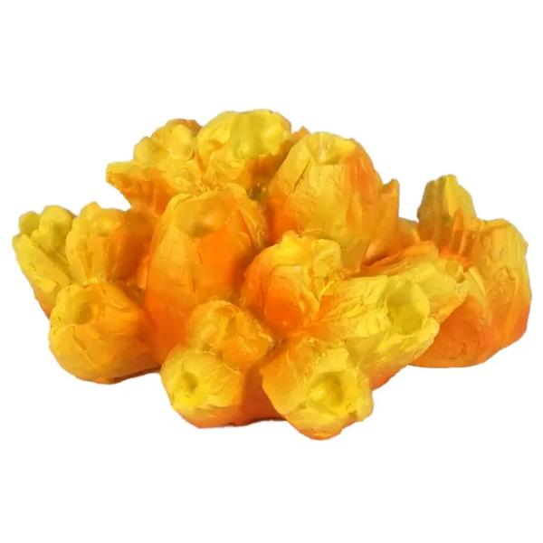 Yellow Orange Rock Coral Decoration - 7.5cm x 5.5cm x 3.5cm