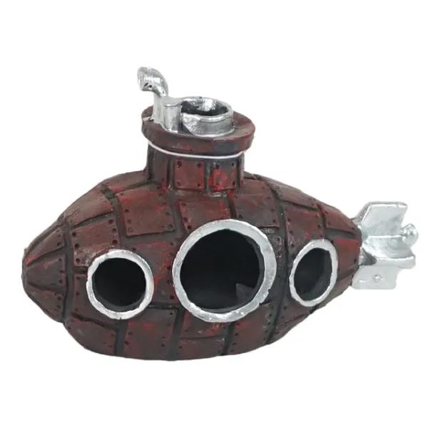 Brown Submarine Decoration - 13cm x 8cm x 6cm