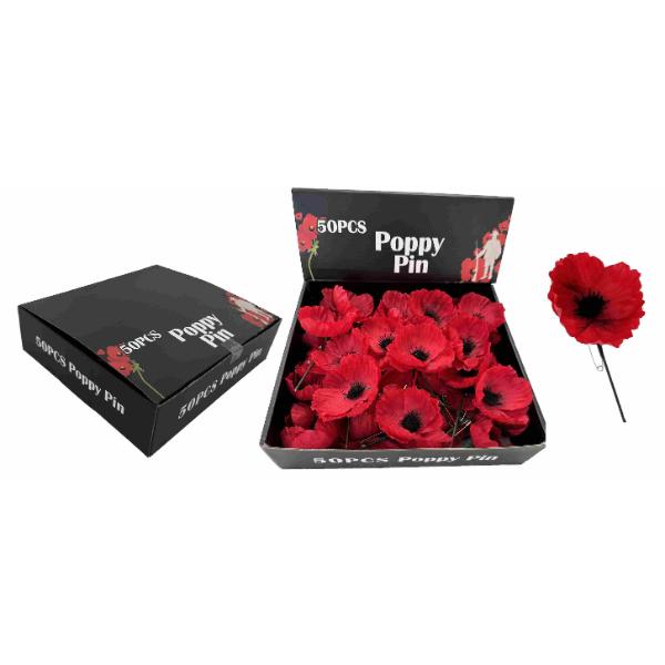 Red Poppy Remembrance Pin