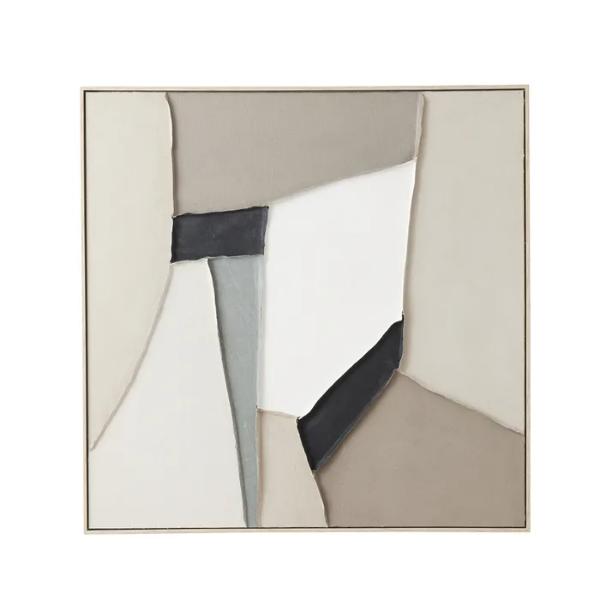 White Shift Frame Oil Canvas - 100cm x 100cm