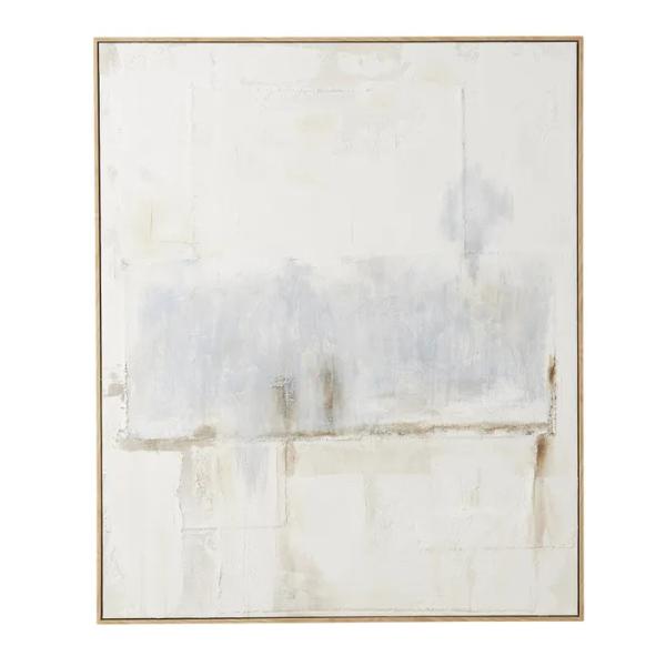 Rain Wht Frame Heavy Oil Paint 100x120cm