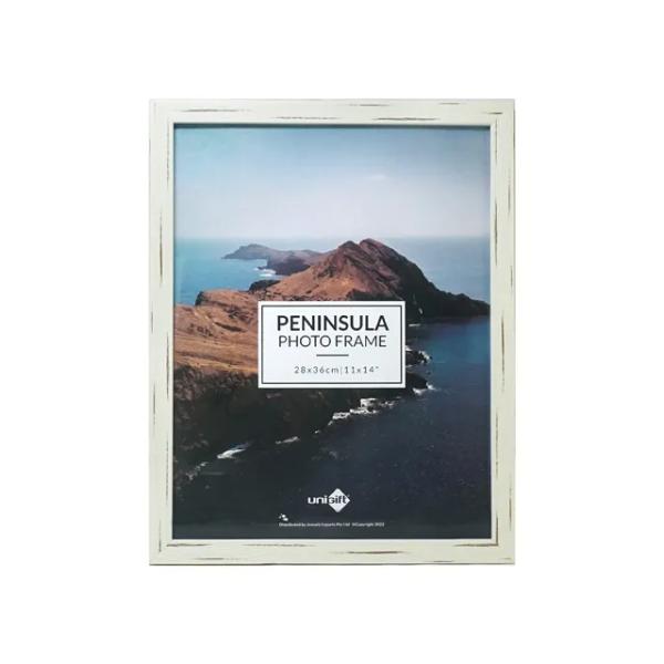 Distressed White Peninsula Frame - 28cm x 36cm