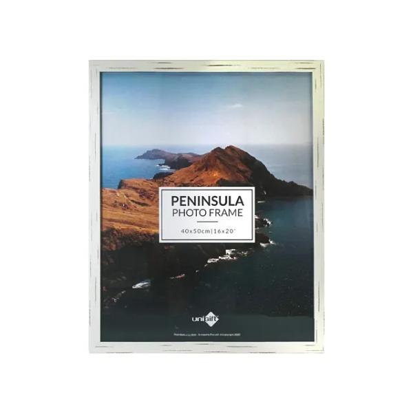 Distressed White Peninsula Frame - 40cm x 50cm