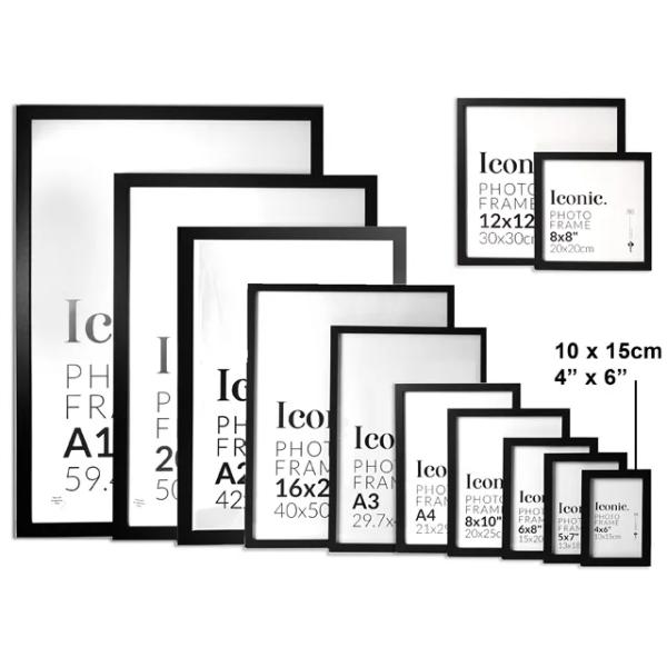 Black Iconic Frame - 10cm x 15cm