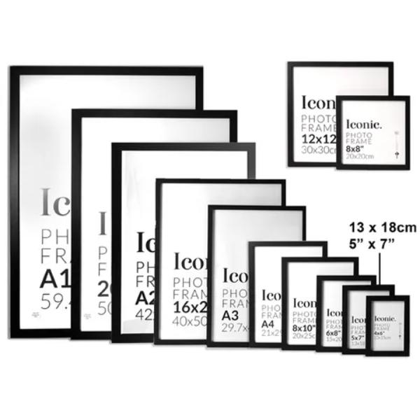 Black Iconic Frame - 13cm x 18cm