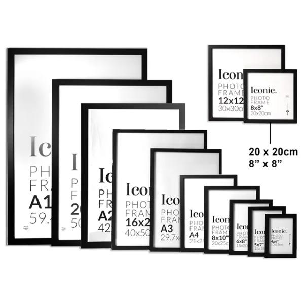 Black Iconic Frame - 20cm x 20cm