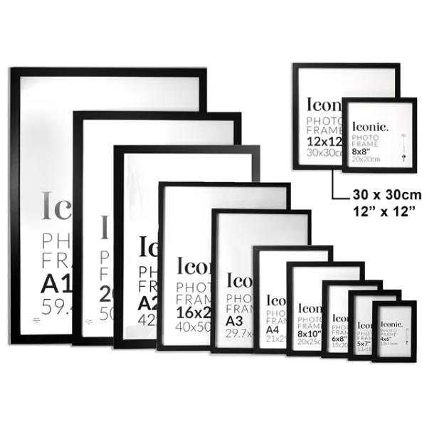 Black Iconic Frame - 30cm x 30cm