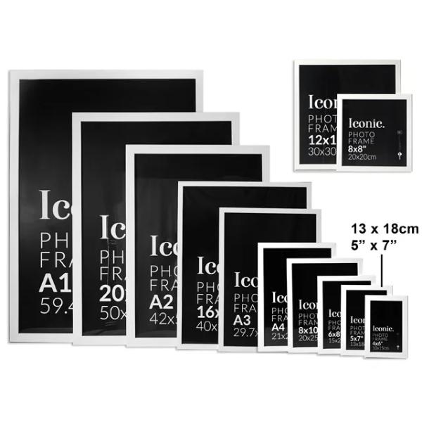 White Iconic Frame - 13cm x 18cm