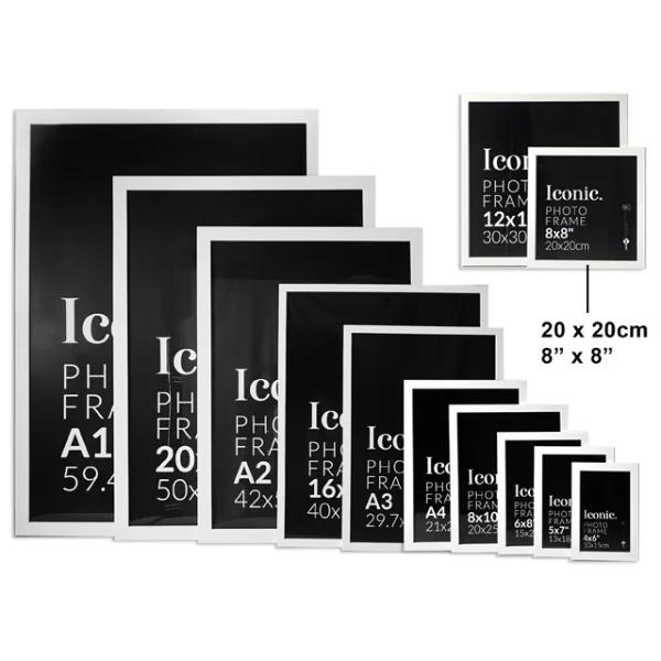 White Iconic Frame - 20cm x 20cm