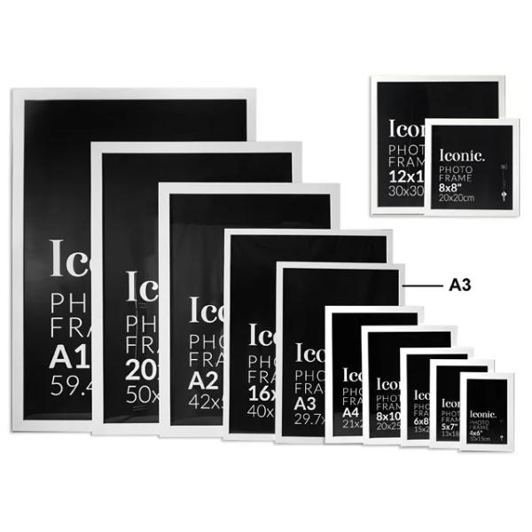 White Iconic A3 Frame - 29.7cm x 42cm