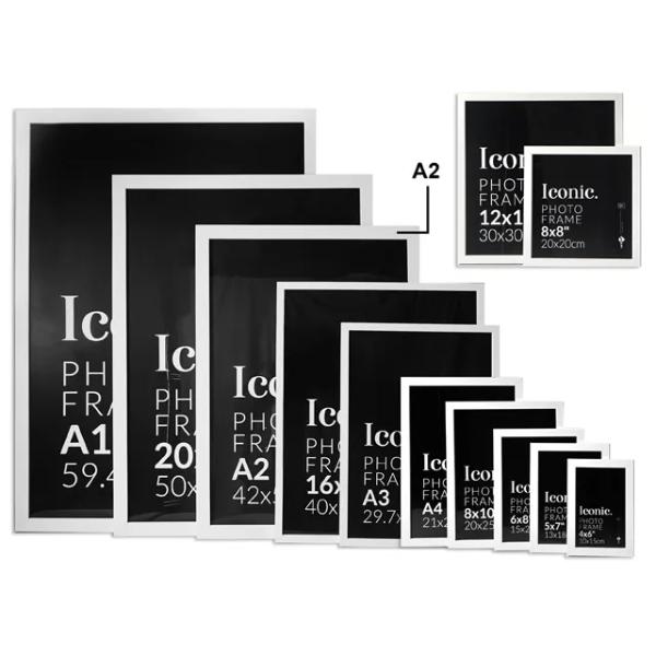 White Iconic A2 Frame - 42cm x 59.4cm