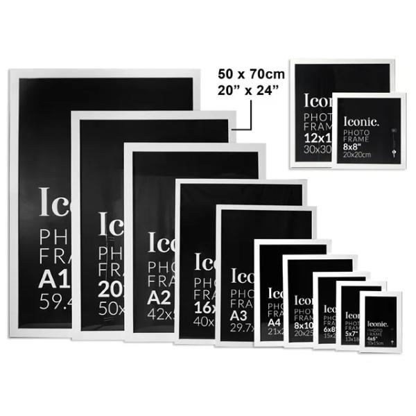 White Iconic A2 Frame - 50cm x 70cm