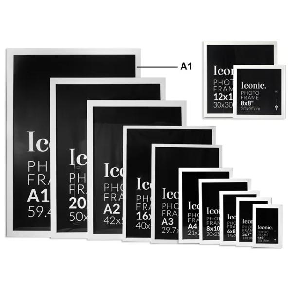White Iconic A1 Frame - 59.4cm x 84.1cm