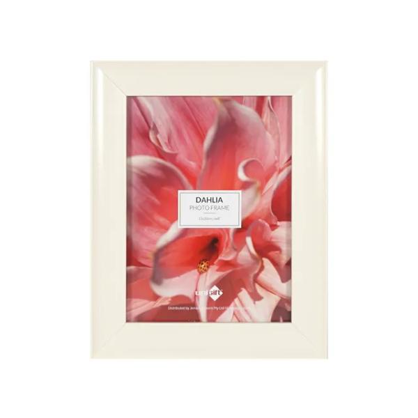 Ivory Dahlia Frame - 15cm x 20cm