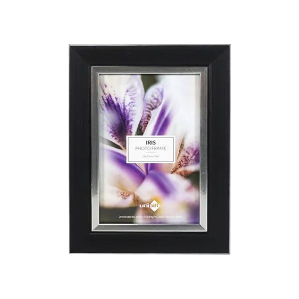 Black & Silver Iris Frame - 10cm x 15cm