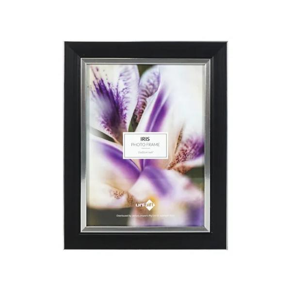 Black & Silver Iris Frame - 15cm x 20cm
