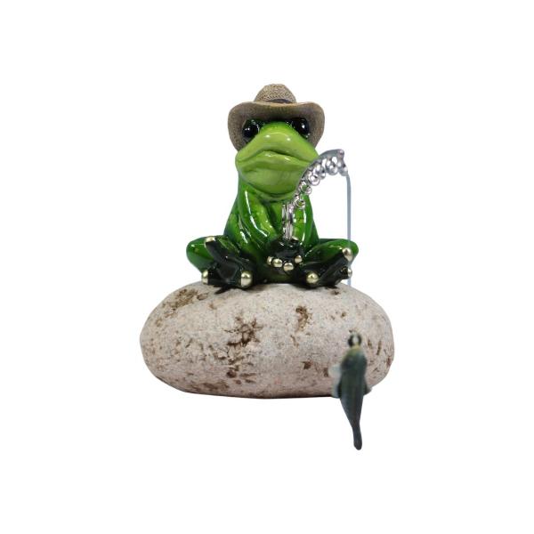 Finishing Frog On Rock - 14cm