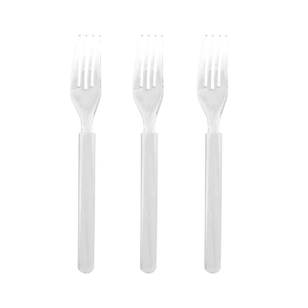 20 Pack Clear Ultra HD Reusable Fork - 18cm