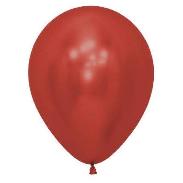 18 Pack Reflex Red Round Balloon - 30cm