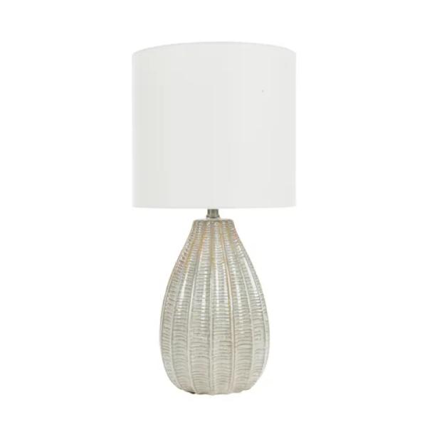 Grey & White Ceramic Laelia Lamp - 30.5cm x 61cm