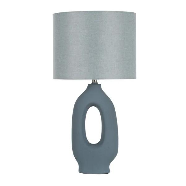 Lissa Ceramic Grey Table Lamp - 35.5cm x 66cm