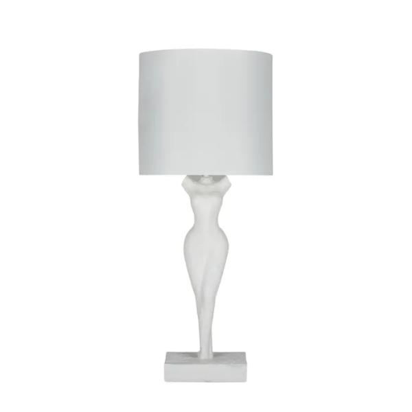 White Elle Table Lamp - 24cm x 55cm
