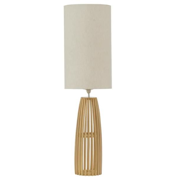 White Wash Natural Lido Wood Floor Lamp - 41cm x 140cm