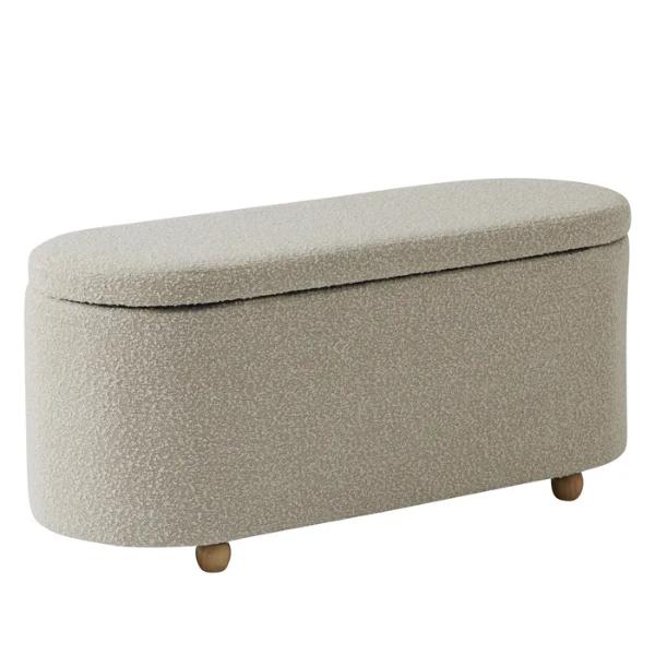 Natural Hurst Boucle Bench - 120cm x 44cm x 50cm