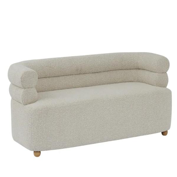 Natural Hurst Boucle Seat Sofa - 155cm x 78cm x 75cm