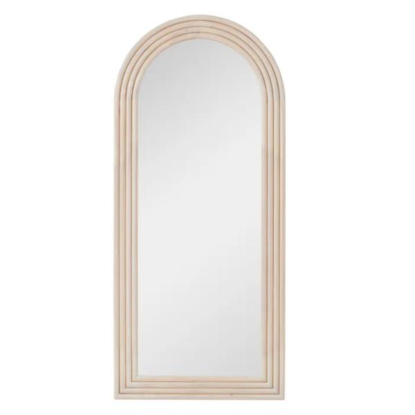 White Mitchell Wash Wood Mirror - 80cm x 180cm