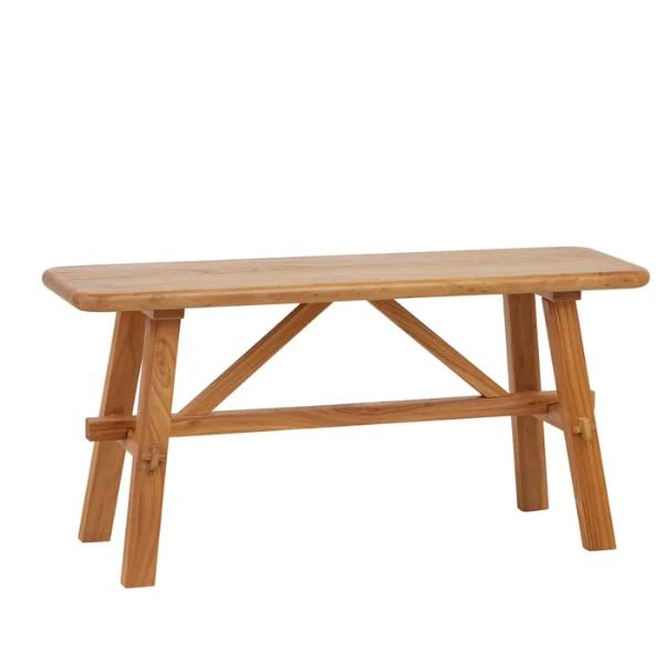 Small Eden Elm Wood Bench - 100cm x 30cm x 47.5cm