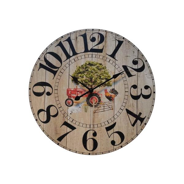 Farmyard Tractor Design Clock - 40cm