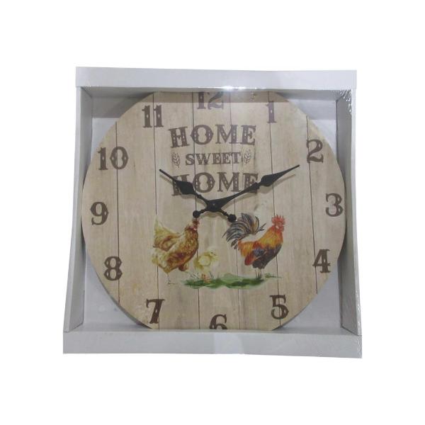 Farmyard Home Sweet Home Design Clock - 34cm