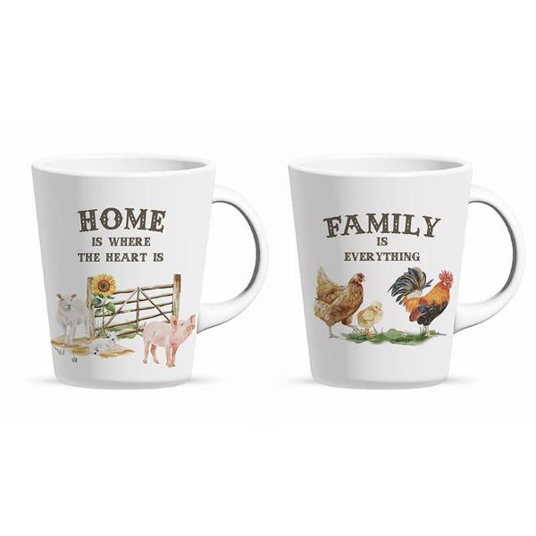 Assorted Latte Mug With Farmyard Design - 350ml