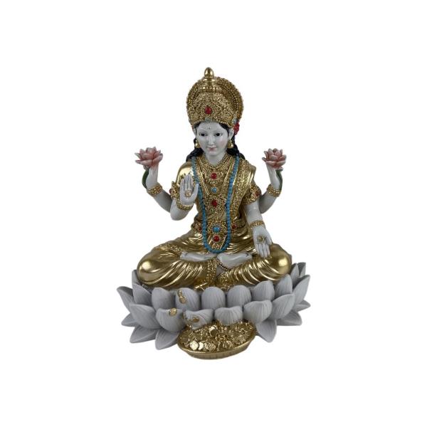 Krishna On White Lotus - 26cm