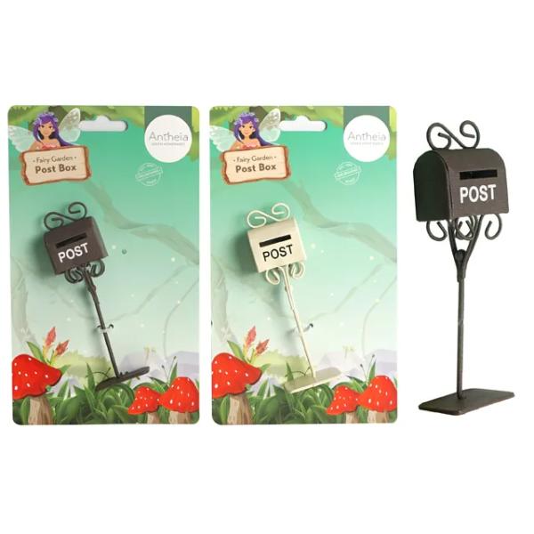 Fairy Garden Metal Post Box - 3cm x 2cm x 11cm