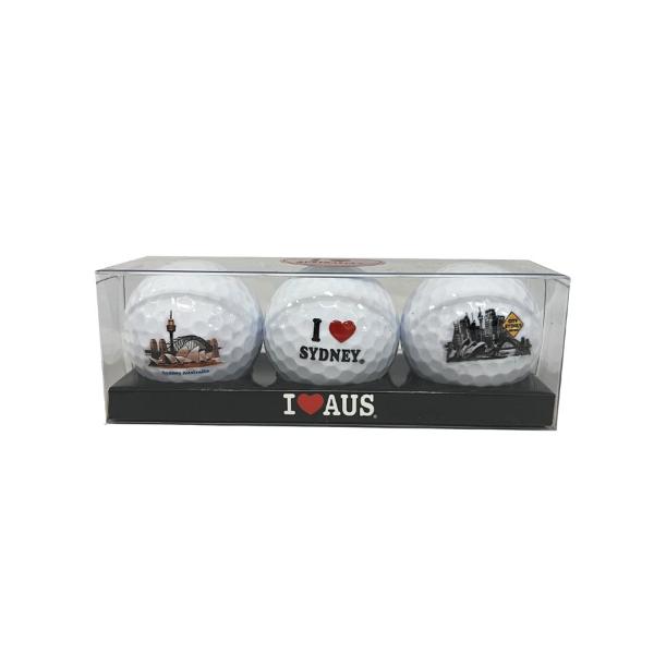 3 Pack I Love Sydney Golf Balls