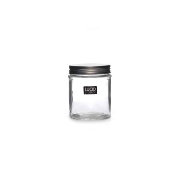Glass Jar With Silver Lid - 256ml