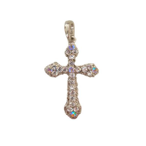 Clear Charm Big Cross Pendant