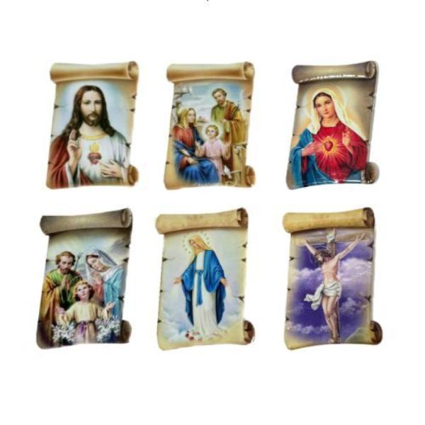 Scroll Shape Religious Fridge Magnets - 6cm x 8cm
