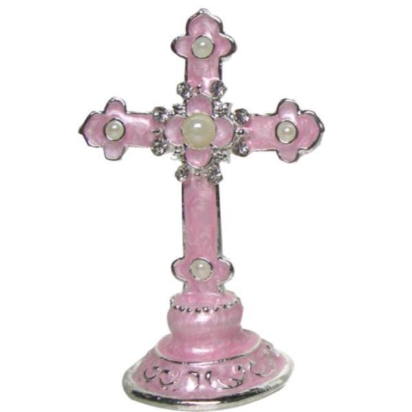 Pink Pearl Standing Cross