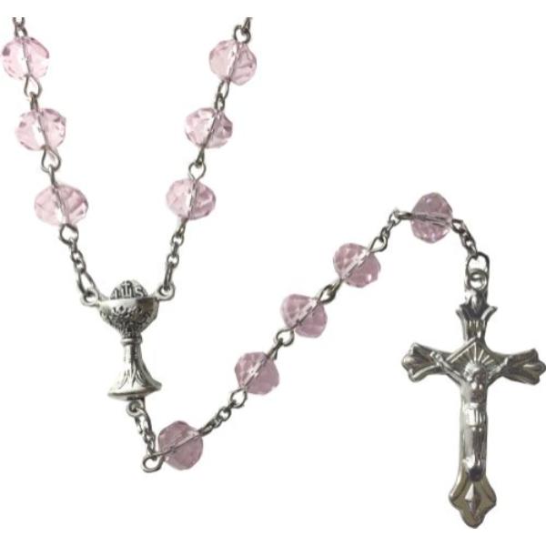 6mm pink cystal rosary (39)