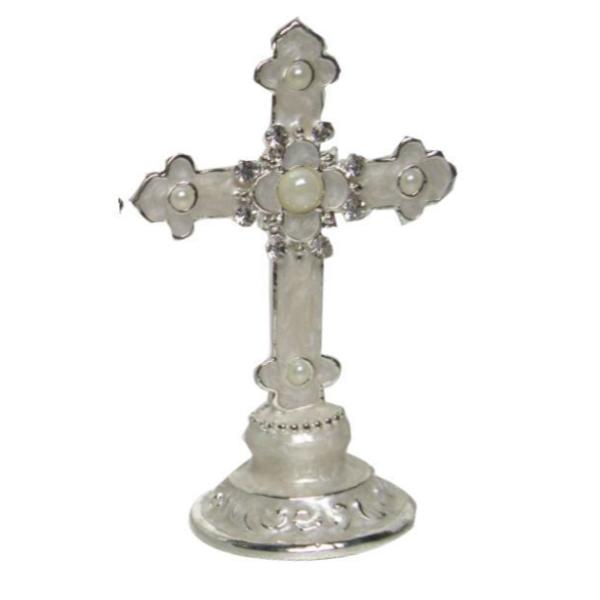 White Pearl Standing Cross