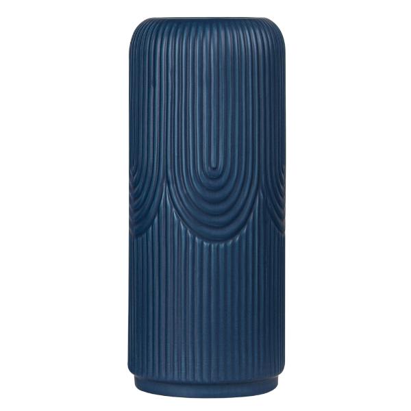 Navy Ceramic & Cement Archerella Vase - 12cm x 30cm